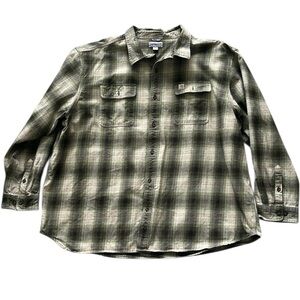 Carhartt‎ Loose Fit Heavyweight Flannel Long Sleeve Plaid Shirt Top Men’s 4XL